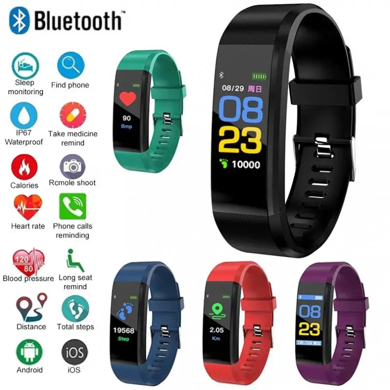 Pulseira Inteligente Sport Smart Watch - Monitor de Pressão Arterial e Frequência Cardíaca