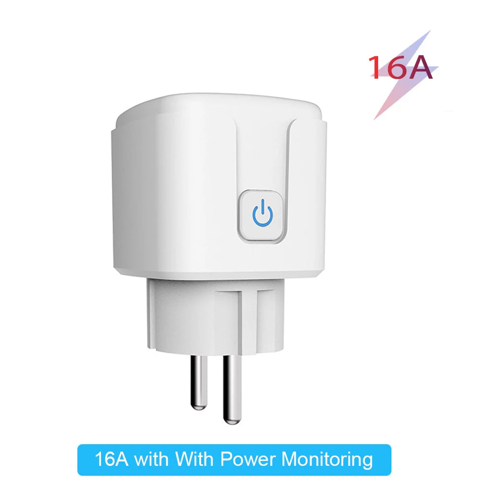 Tomada Inteligente Tuya Zigbee 20A com Monitoramento de Energia e Controle por Voz
