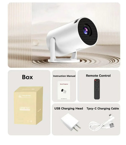 Projetor Portátil 4K Ultra HD 2025 HY300 - Android 11 e Bluetooth 5.4