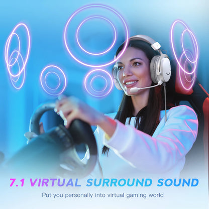 Fone de Ouvido Gamer FIFINE USB com Som Surround 7.1 e Microfone
