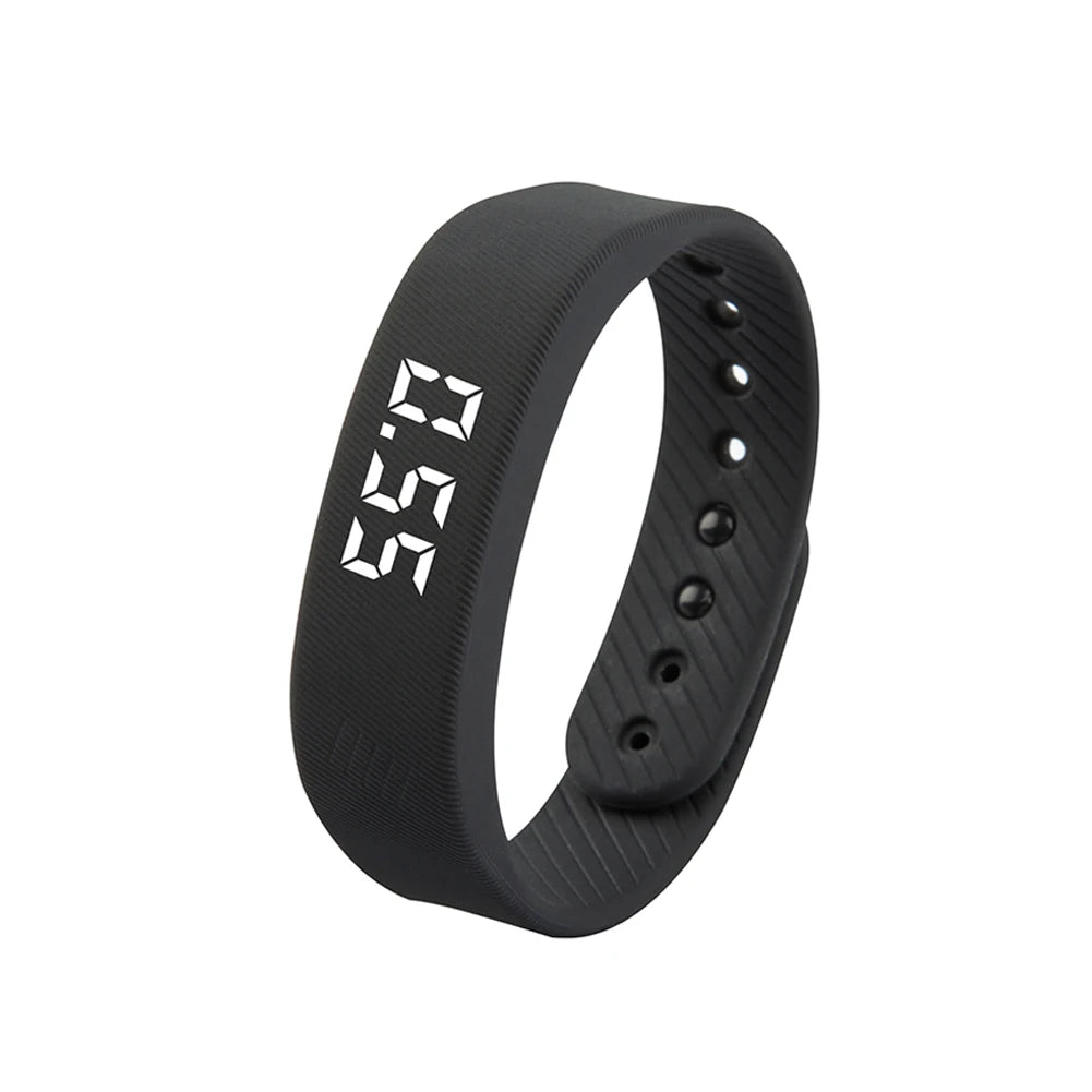 Pulseira Inteligente LED Digital à Prova D'Água com Monitor de Passos e Alarme Vibratório