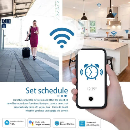 Tomada Inteligente Zigbee 3.0 WiFi - Controle de Voz e Monitoramento de Energia