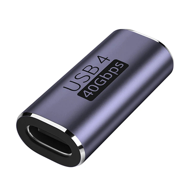 Adaptador USB4.0 40Gbps OTG USB-C 90 Graus - Conversor Rápido de Carregamento 100W 5A