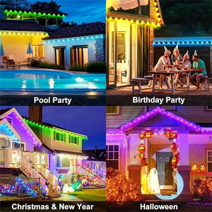 Fitas de Luz LED RGB de 60M com Controle Remoto e App - Iluminação Perfeita para Festas e Decorações
