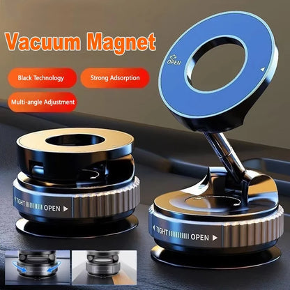 Suporte Magnético para Celular com Ventosa para Carro - Rotação 360° e Dobrável