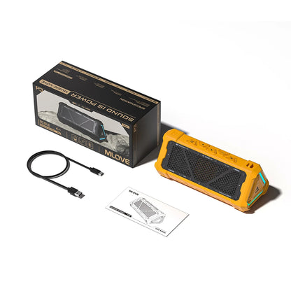 Caixa de Som Bluetooth MLOVE P3 - Potência de 40W, Som Estéreo, IPX7 à Prova d'Água