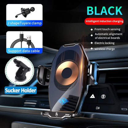 Carregador Sem Fio 15W para Carro - Suporte Magnético 3 em 1 para iPhone e Samsung