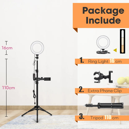 Tripé com Luz de Anel LED para Câmera e Smartphone - Iluminação Perfeita para Suas Fotos e Vídeos