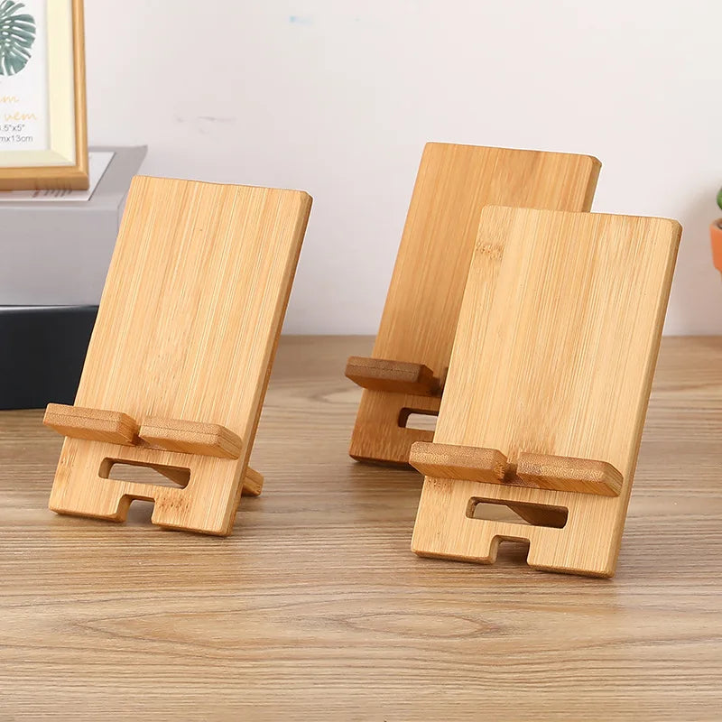 Suporte de Mesa de Madeira para Smartphone - Suporte Prático e Estiloso
