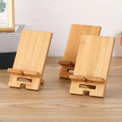 Suporte de Mesa de Madeira para Smartphone - Suporte Prático e Estiloso