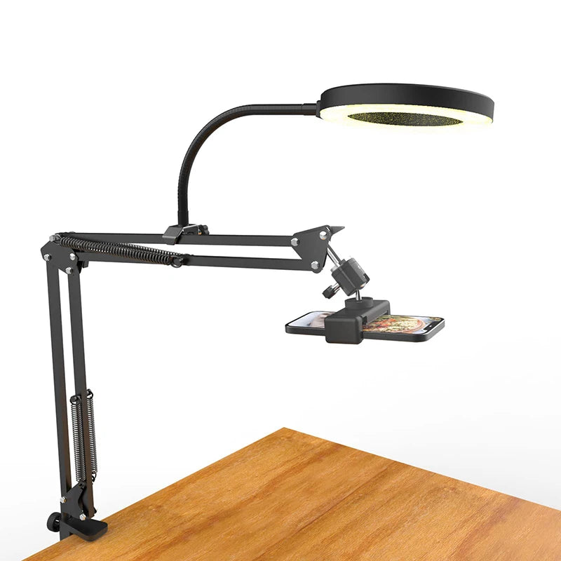 Tripé de Mesa para Celular com Luz de Anel