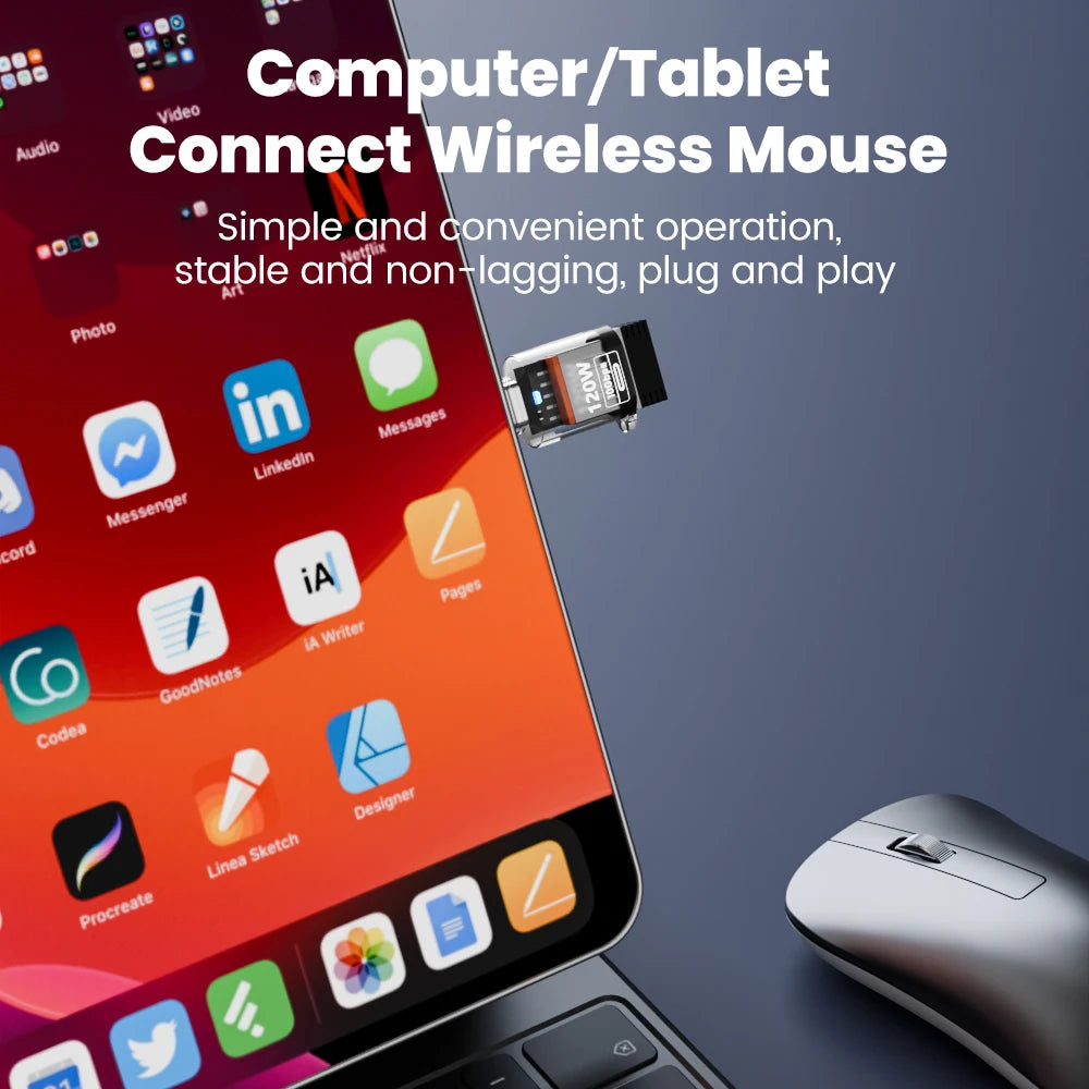 Adaptador OTG Type C para USB A 120W - Carregamento Rápido para iPhone 15/16, MacBook e iPad