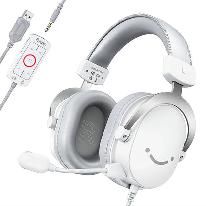 Fone de Ouvido Gamer FIFINE USB com Som Surround 7.1 e Microfone
