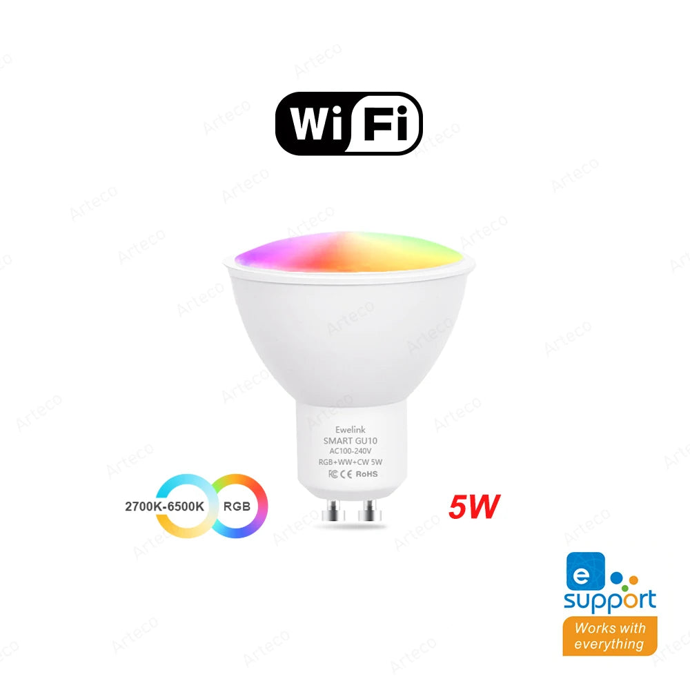 Lâmpada LED Inteligente Ewelink GU10 Zigbee - Controle Via App