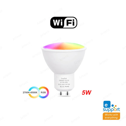 Lâmpada LED Inteligente Ewelink GU10 Zigbee - Controle Via App