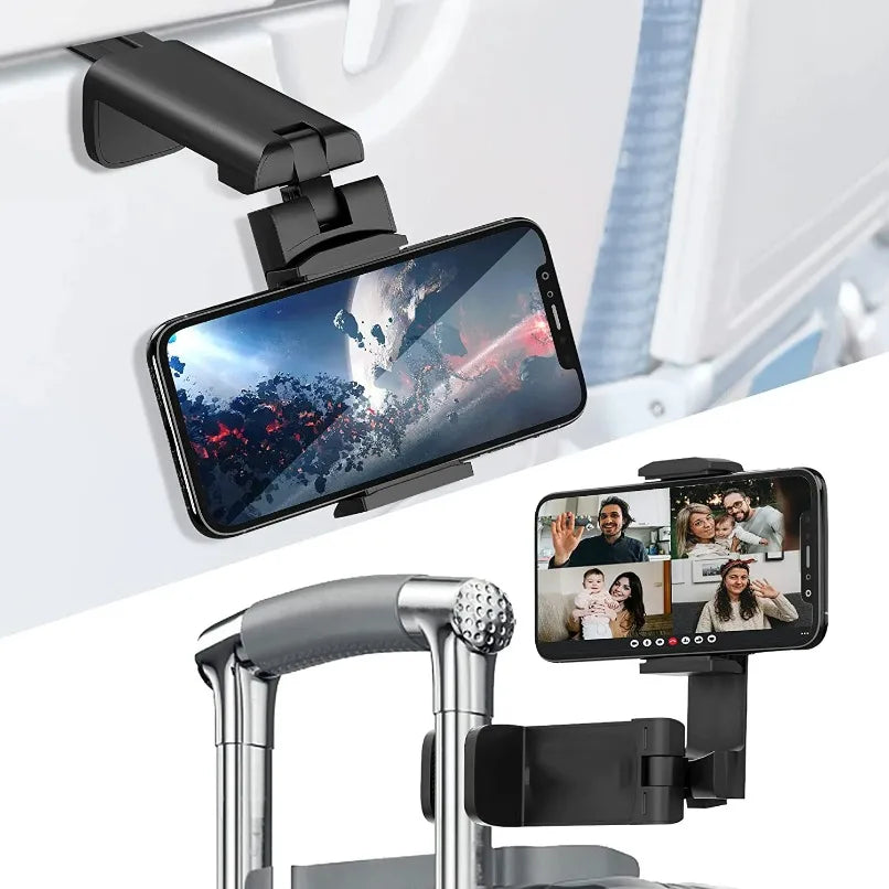 Suporte para Celular de Viagem para Avião - Rotação 360° e Dobrável