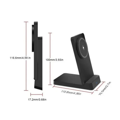 Estação de Carregamento Rápido Magnética 15W - Suporte de Mesa para iPhone com MagSafe