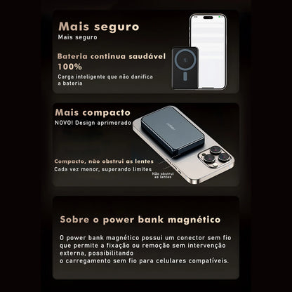 Powerbank Magnético - Carregador Portátil Inovador
