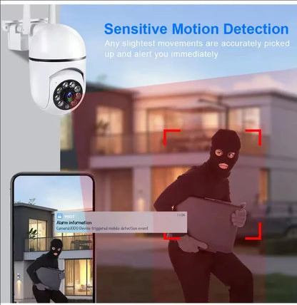 Câmera de Segurança A7 1080P WiFi - Vigilância Externa com Zoom Digital 4X