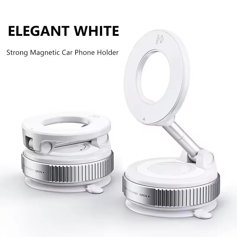 Suporte Magnético para Celular com Design Dobrável - Montagem 360° Ajustável para Carro