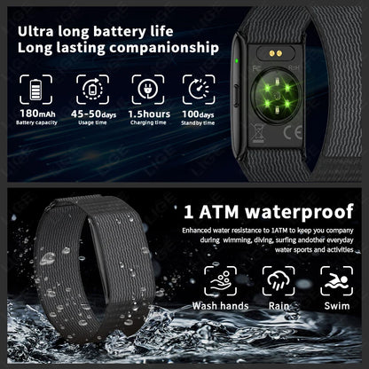 Pulseira Inteligente GPS com Monitor de Saúde e Lembrete de Chamadas