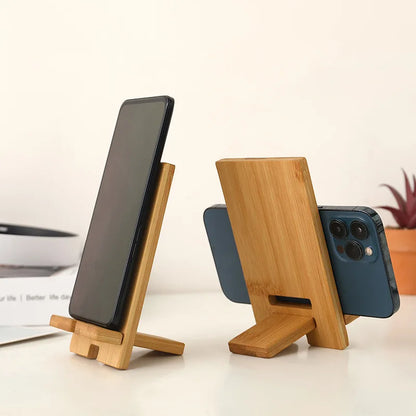 Suporte de Mesa de Madeira para Smartphone - Suporte Prático e Estiloso