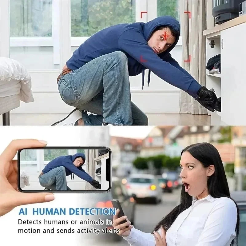 Câmera de Vigilância Sem Fio X5Mini com Visão Noturna 1080P