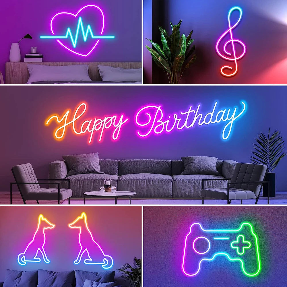 Fita de LED Neon RGB WiFi Homekit - 1m, 2m, 3m e 5m
