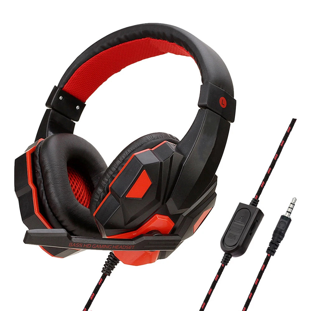 Fone de Ouvido Gamer com Microfone 3.5MM - Conexão com PC, PS4, Xbox One e Switch