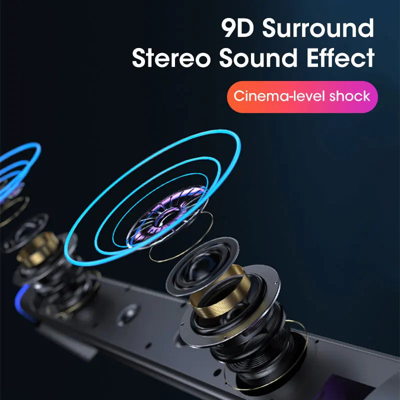 Barra de Som 4D com Subwoofer Bluetooth para Macbook e Notebooks