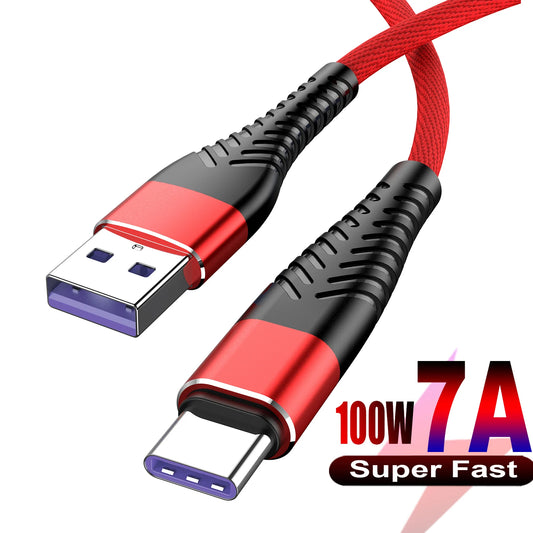 Cabo USB-C 100W 7A - Carregamento Rápido e Confiável