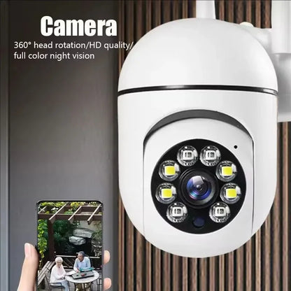 Câmera de Segurança A7 1080P WiFi - Vigilância Externa com Zoom Digital 4X