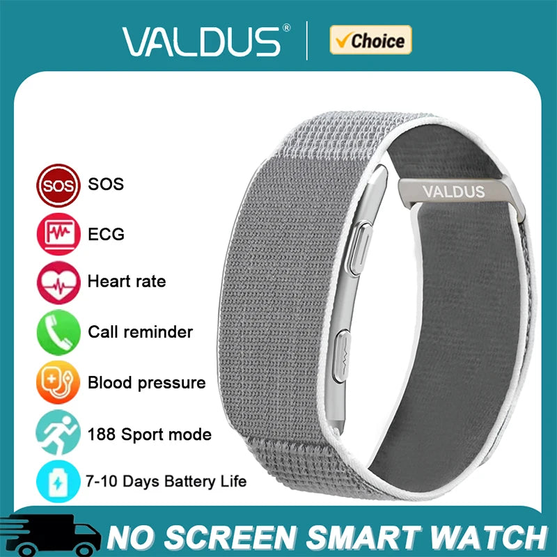 Pulseira Inteligente VALDUS VITRO ECG - Monitoramento de Saúde e Fitness