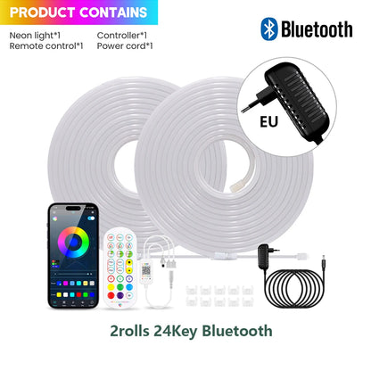 Fita de LED Neon RGB WiFi Bluetooth - 5m, 10m, 20m e 30m