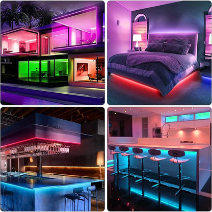 Fita de LED Tuya WiFi RGB 5050 - Iluminação Inteligente para Ambientes