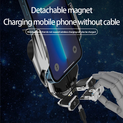 Carregador Sem Fio 15W para Carro - Suporte Magnético 3 em 1 para iPhone e Samsung