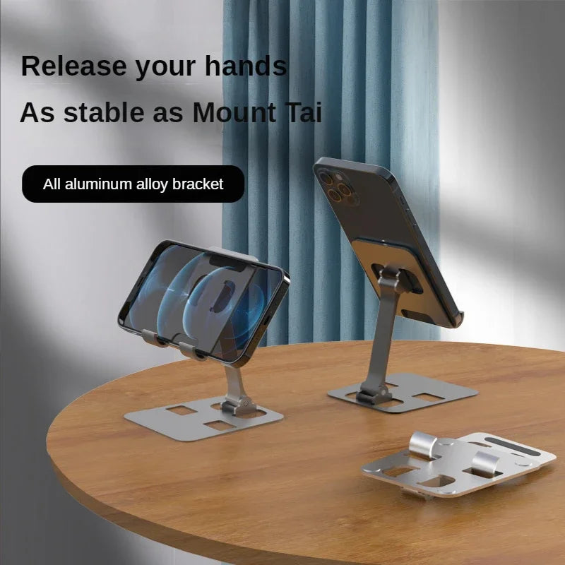 Suporte de Mesa para Celular e Tablet em Alumínio Dobrável