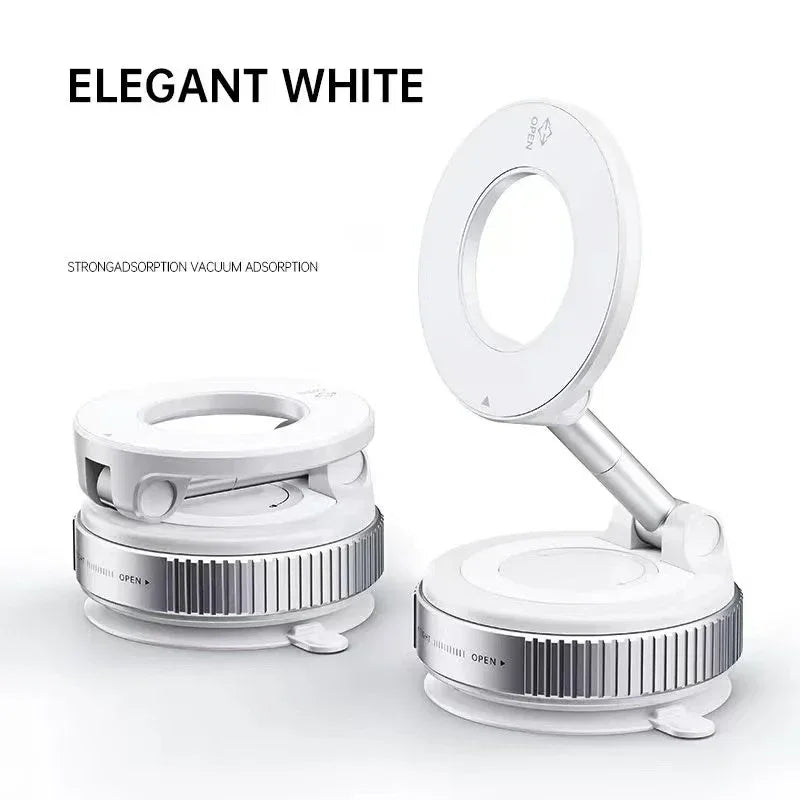 Suporte Magnético para Celular com Ventosa para Carro - Rotação 360° e Dobrável
