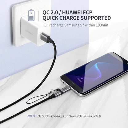 Adaptador UGREEN USB Type-C para Micro USB - Conector Fêmea para Macho