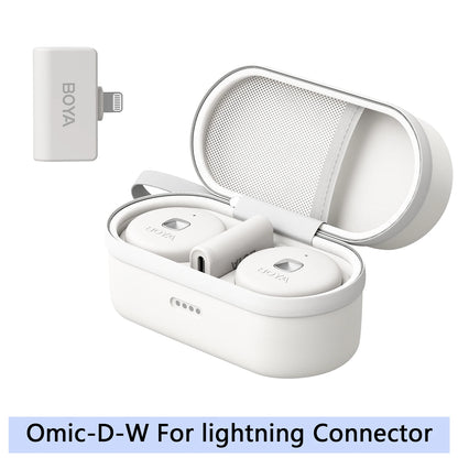 Microfone Lavalier Sem Fio BOYA Omic - Ideal para Vídeos e Transmissões ao Vivo