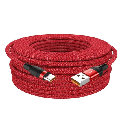 Cabo de Carregamento USB A para Type C 6A - Nylon, Rápido e Durável