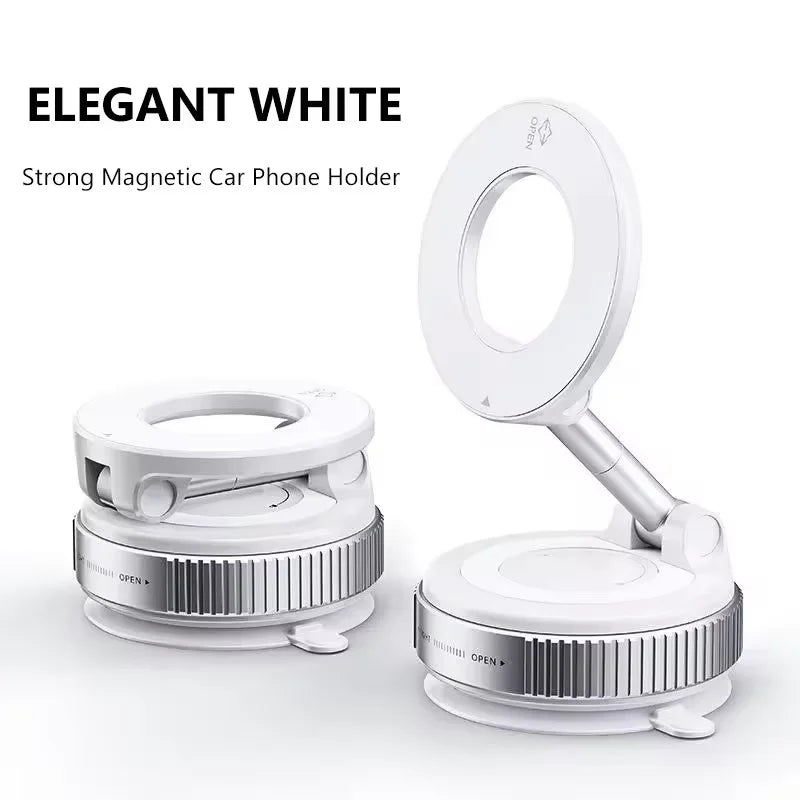 Suporte Magnético para Celular com Design Dobrável - Montagem 360° Ajustável para Carro