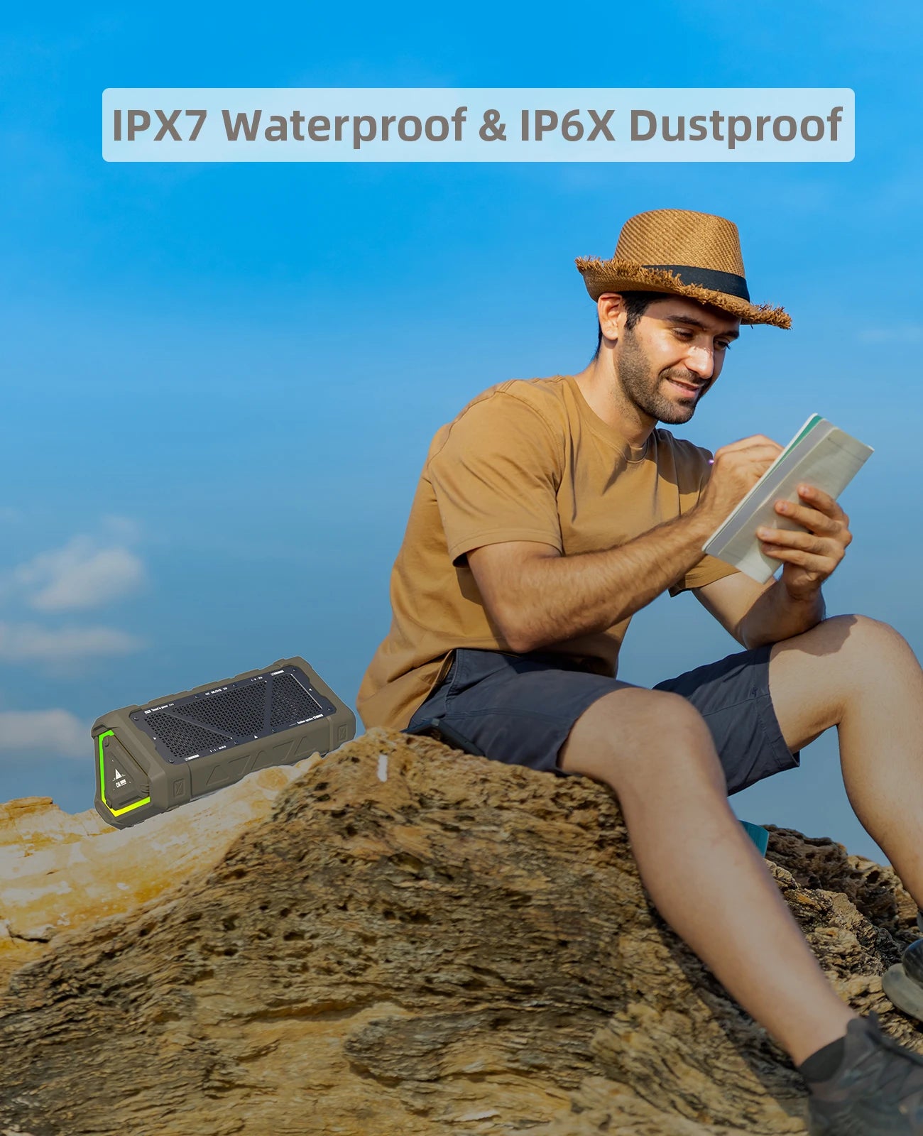 Caixa de Som Bluetooth MLOVE P3 - Potência de 40W, Som Estéreo, IPX7 à Prova d'Água