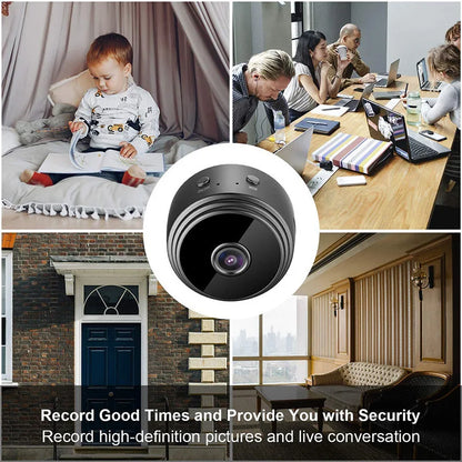 Câmera de Vigilância Mini A9 com Wifi - 1080P HD e Visão Noturna