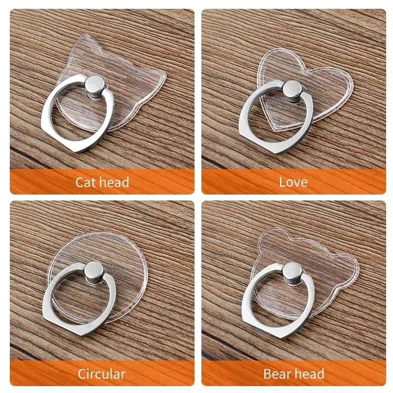Suporte Universal para Celular com Anel Magnético - Transparente
