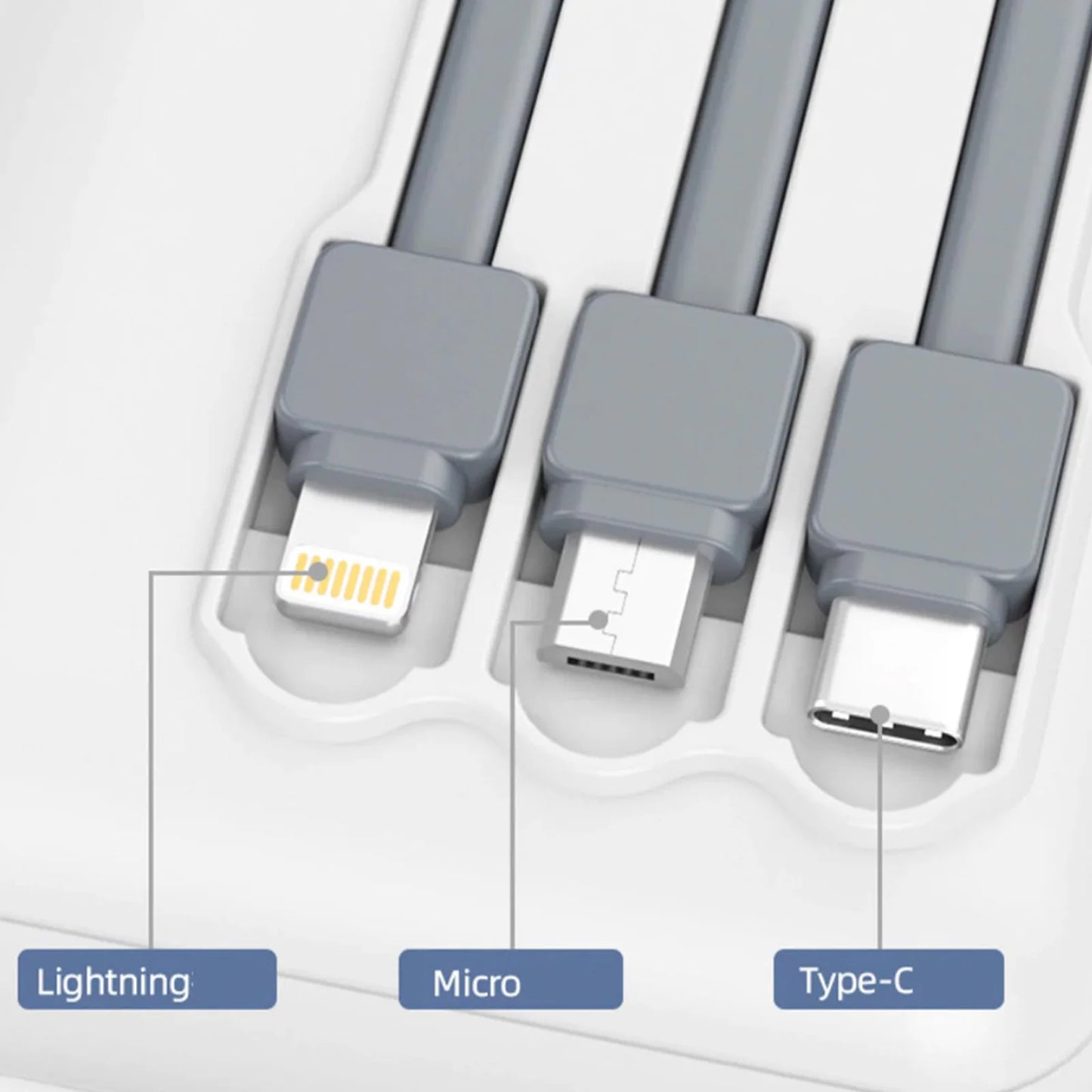 Power Bank 20000mAh com Lanterna Portátil - Design Favos de Mel