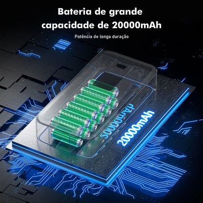 Power Bank Portátil 20000mAh - Carregador de Bateria Recarregável