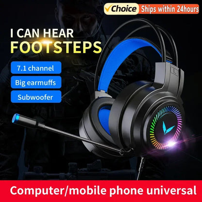 Fone de Ouvido Gamer G60 7.1 com Som Surround e Iluminação LED