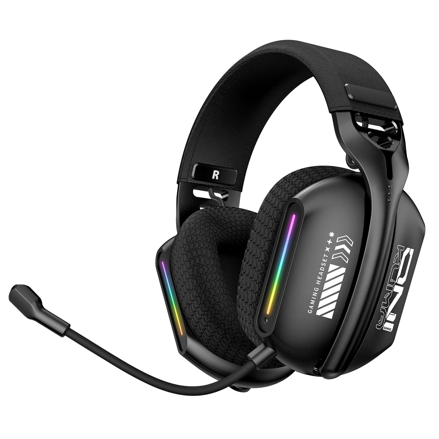 Headset Gamer Sem Fio ONIKUMA: 3 Modos de Conexão, Microfone Flexível e Som Imersivo