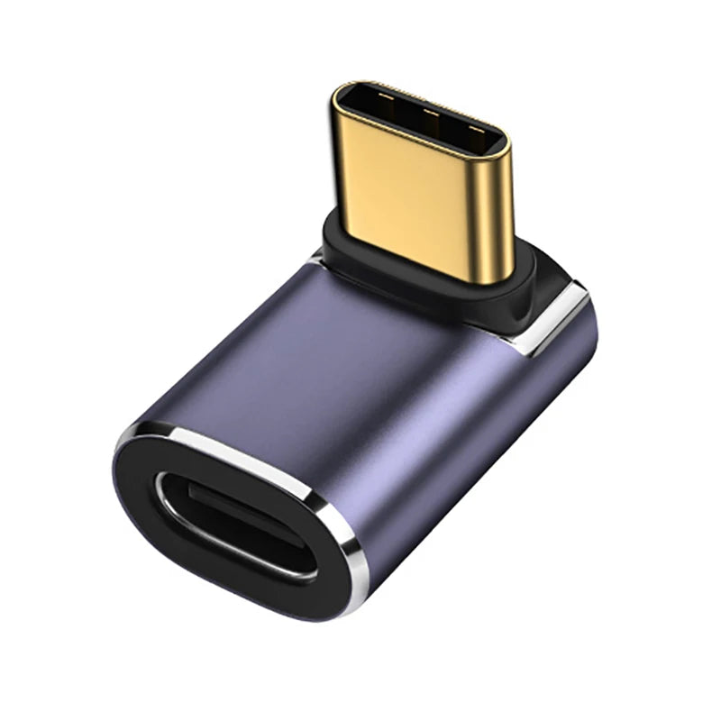 Adaptador USB4.0 40Gbps OTG USB-C 90 Graus - Conversor Rápido de Carregamento 100W 5A